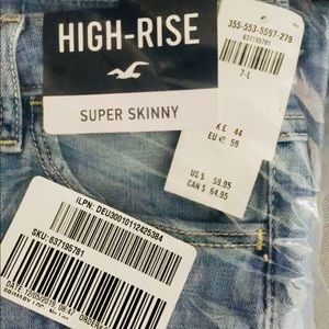 Hollister High-Rise Super Skinny Jeans Size 7-L